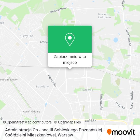 Mapa Administracja Os.Jana III Sobieskiego Poznańskiej Spółdzielni Mieszkaniowej