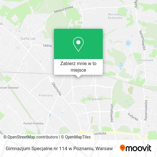 Mapa Gimnazjum Specjalne nr 114 w Poznaniu