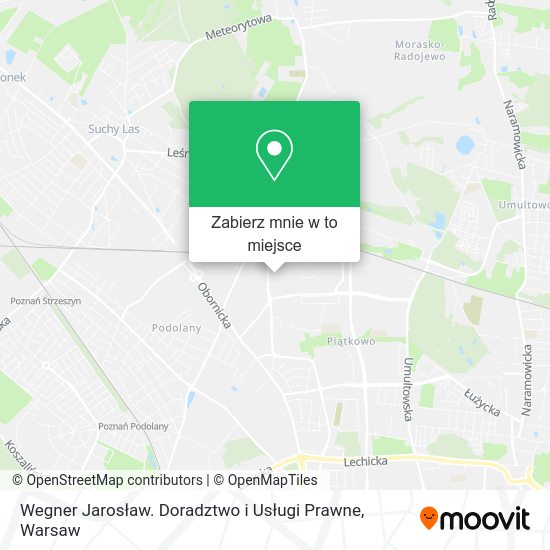 Mapa Wegner Jarosław. Doradztwo i Usługi Prawne