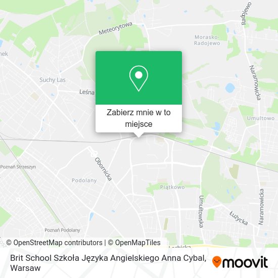 Mapa Brit School Szkoła Języka Angielskiego Anna Cybal