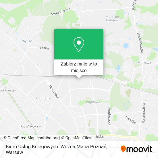 Mapa Biuro Usług Księgowych. Woźna Maria Poznań