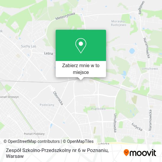 Mapa Zespół Szkolno-Przedszkolny nr 6 w Poznaniu