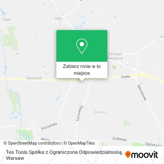 Mapa Tes Tools Spółka z Ograniczona Odpowiedzialnośią