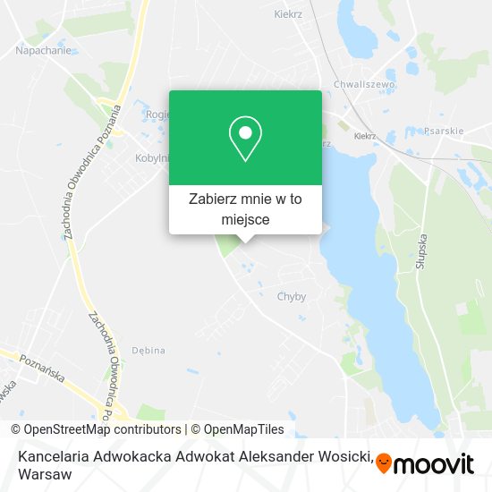 Mapa Kancelaria Adwokacka Adwokat Aleksander Wosicki