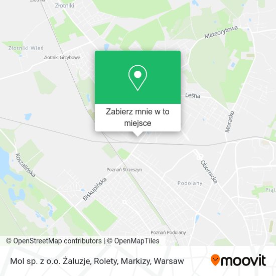 Mapa Mol sp. z o.o. Żaluzje, Rolety, Markizy