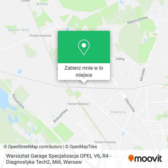 Mapa Warssztat Garage Specjalizacja OPEL V6, R4 - Diagnostyka Tech2, Mdi