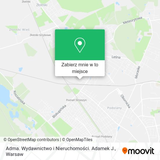 Mapa Adma. Wydawnictwo i Nieruchomości. Adamek J.