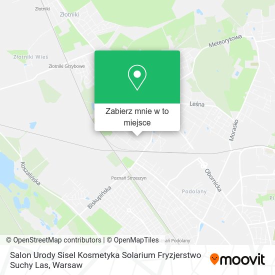 Mapa Salon Urody Sisel Kosmetyka Solarium Fryzjerstwo Suchy Las