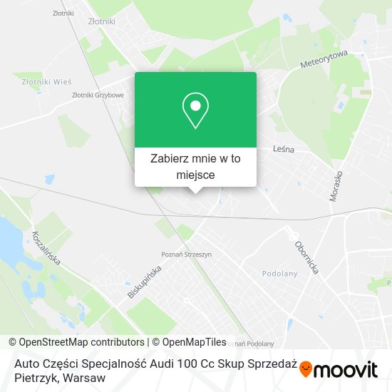 Mapa Auto Części Specjalność Audi 100 Cc Skup Sprzedaż Pietrzyk