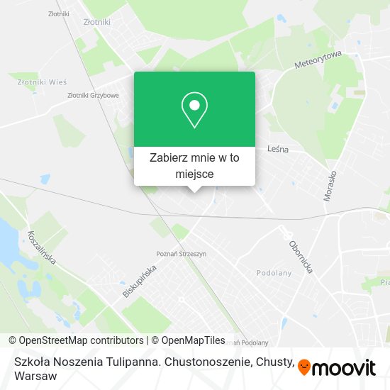 Mapa Szkoła Noszenia Tulipanna. Chustonoszenie, Chusty