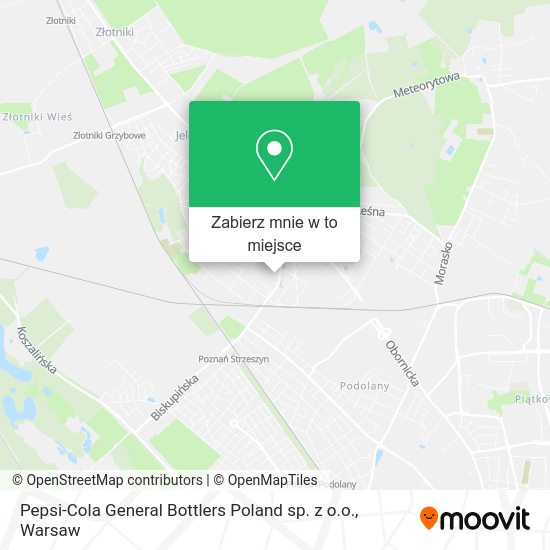 Mapa Pepsi-Cola General Bottlers Poland sp. z o.o.