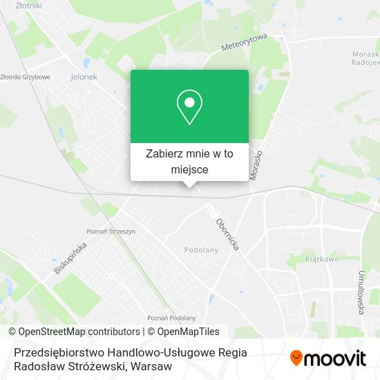 Mapa Przedsiębiorstwo Handlowo-Usługowe Regia Radosław Stróżewski