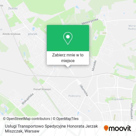 Mapa Usługi Transportowo Spedycyjne Honorata Jerzak Miszczak