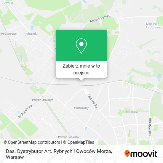 Mapa Das. Dystrybutor Art. Rybnych i Owoców Morza