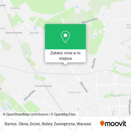 Mapa Bartos. Okna, Drzwi, Rolety Zewnętrzne