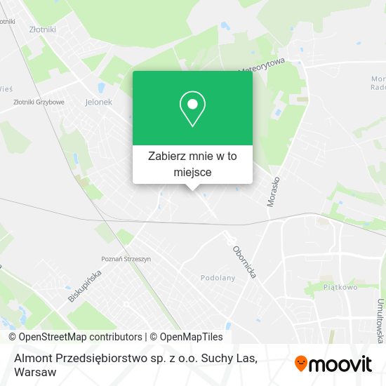 Mapa Almont Przedsiębiorstwo sp. z o.o. Suchy Las