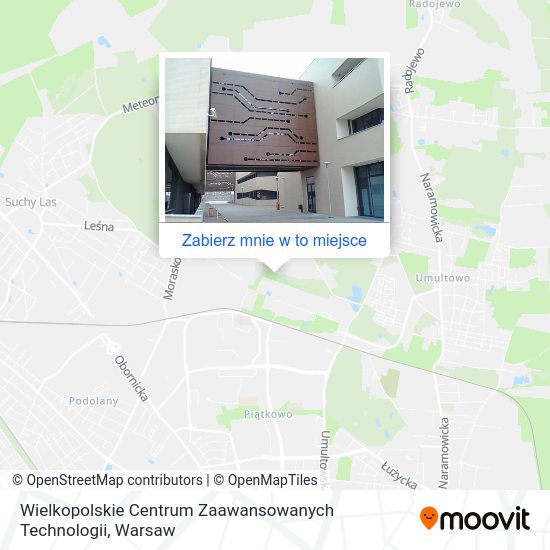 Mapa Wielkopolskie Centrum Zaawansowanych Technologii