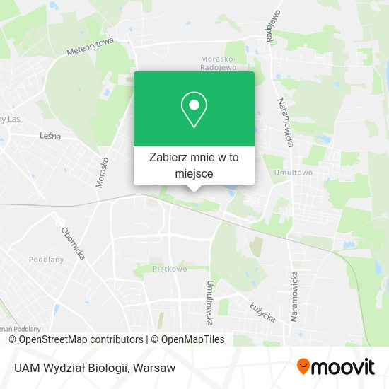 Mapa UAM Wydział Biologii