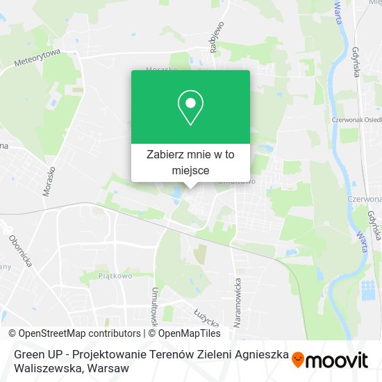 Mapa Green UP - Projektowanie Terenów Zieleni Agnieszka Waliszewska