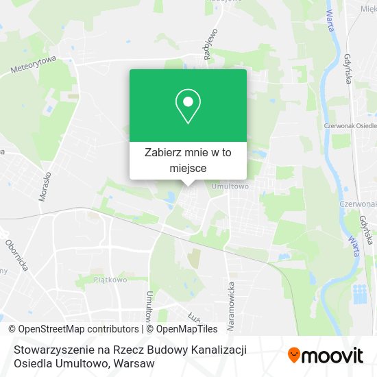 Mapa Stowarzyszenie na Rzecz Budowy Kanalizacji Osiedla Umultowo