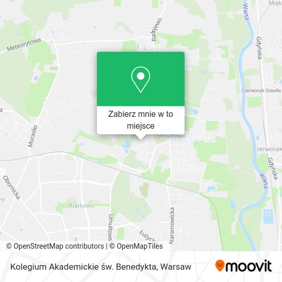 Mapa Kolegium Akademickie św. Benedykta