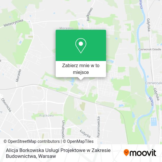 Mapa Alicja Borkowska Usługi Projektowe w Zakresie Budownictwa