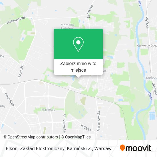 Mapa Elkon. Zakład Elektroniczny. Kamiński Z.