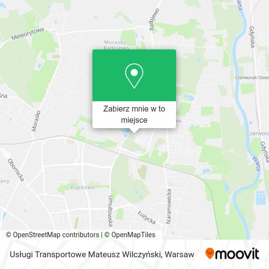 Mapa Usługi Transportowe Mateusz Wilczyński