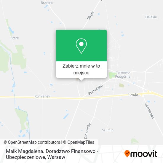 Mapa Maik Magdalena. Doradztwo Finansowo - Ubezpieczeniowe