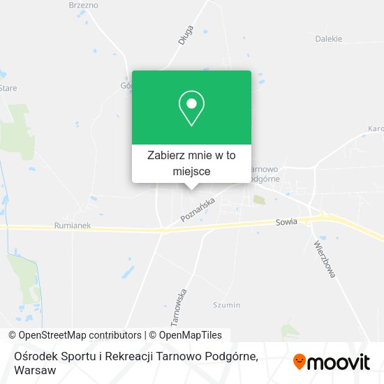 Mapa Ośrodek Sportu i Rekreacji Tarnowo Podgórne