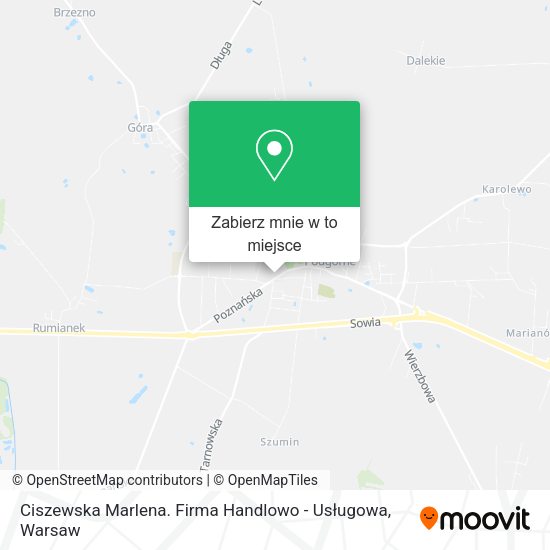 Mapa Ciszewska Marlena. Firma Handlowo - Usługowa