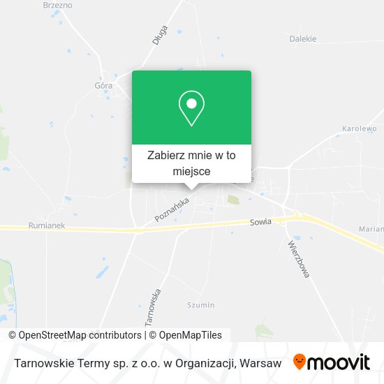 Mapa Tarnowskie Termy sp. z o.o. w Organizacji