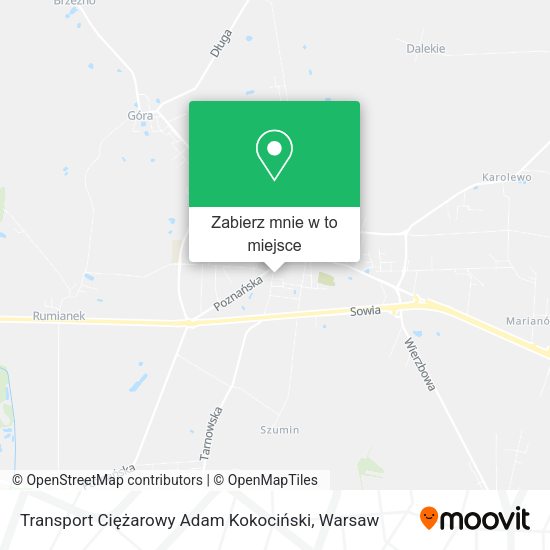 Mapa Transport Ciężarowy Adam Kokociński