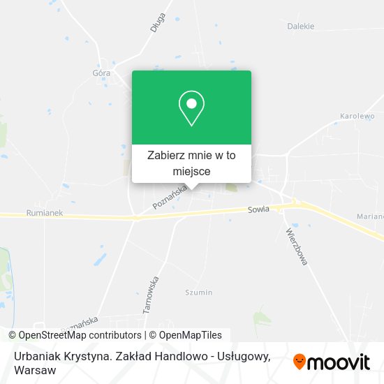 Mapa Urbaniak Krystyna. Zakład Handlowo - Usługowy