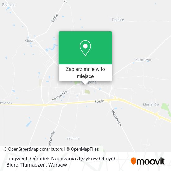 Mapa Lingwest. Ośrodek Nauczania Języków Obcych. Biuro Tłumaczeń