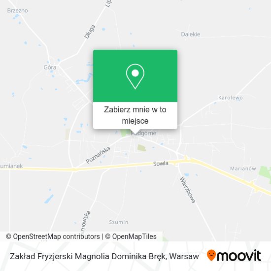 Mapa Zakład Fryzjerski Magnolia Dominika Bręk