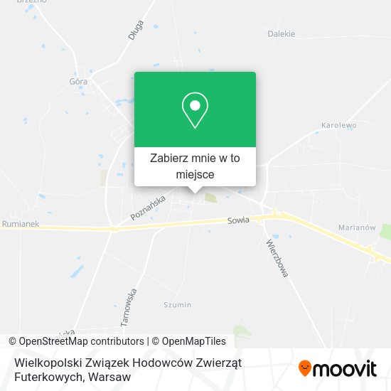 Mapa Wielkopolski Związek Hodowców Zwierząt Futerkowych