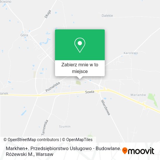 Mapa Markhen+. Przedsiębiorstwo Usługowo - Budowlane. Różewski M.