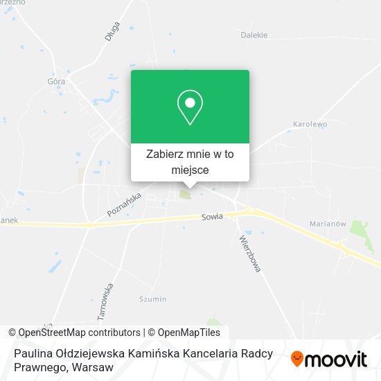 Mapa Paulina Ołdziejewska Kamińska Kancelaria Radcy Prawnego