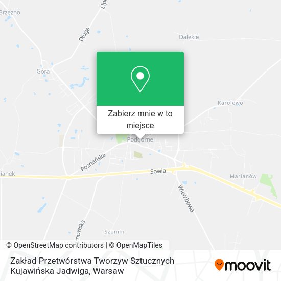 Mapa Zakład Przetwórstwa Tworzyw Sztucznych Kujawińska Jadwiga