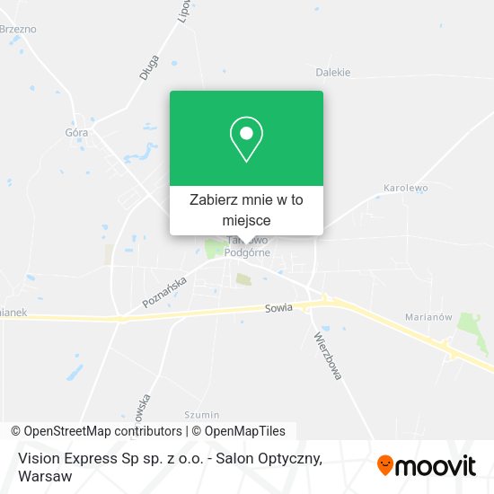 Mapa Vision Express Sp sp. z o.o. - Salon Optyczny