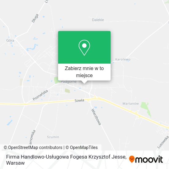 Mapa Firma Handlowo-Usługowa Fogesa Krzysztof Jesse