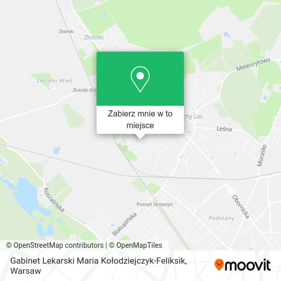 Mapa Gabinet Lekarski Maria Kołodziejczyk-Feliksik