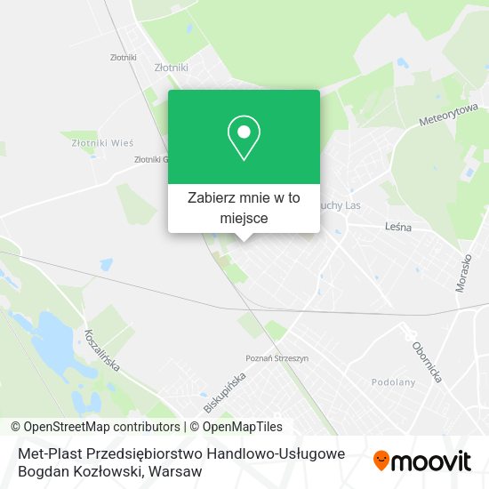 Mapa Met-Plast Przedsiębiorstwo Handlowo-Usługowe Bogdan Kozłowski