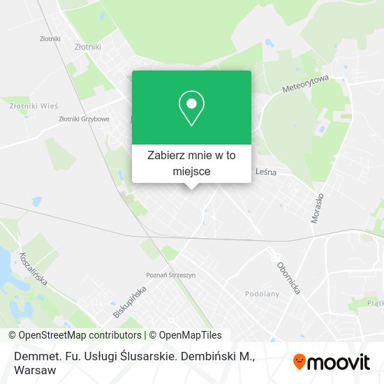 Mapa Demmet. Fu. Usługi Ślusarskie. Dembiński M.