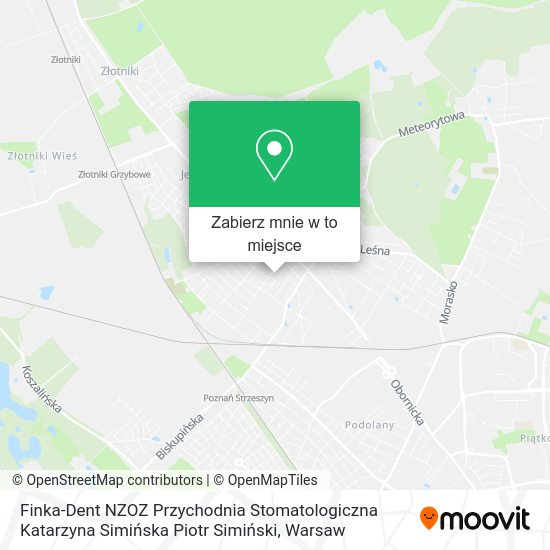 Mapa Finka-Dent NZOZ Przychodnia Stomatologiczna Katarzyna Simińska Piotr Simiński