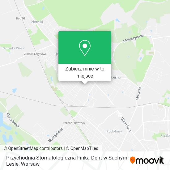 Mapa Przychodnia Stomatologiczna Finka-Dent w Suchym Lesie