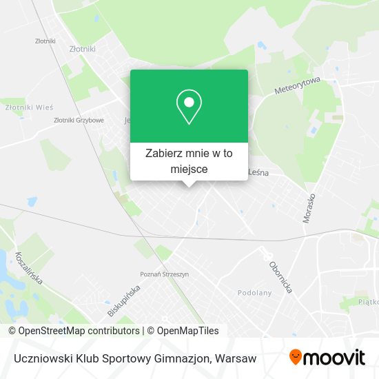 Mapa Uczniowski Klub Sportowy Gimnazjon