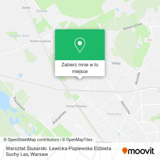 Mapa Warsztat Ślusarski. Ławicka-Poplewska Elżbieta Suchy Las