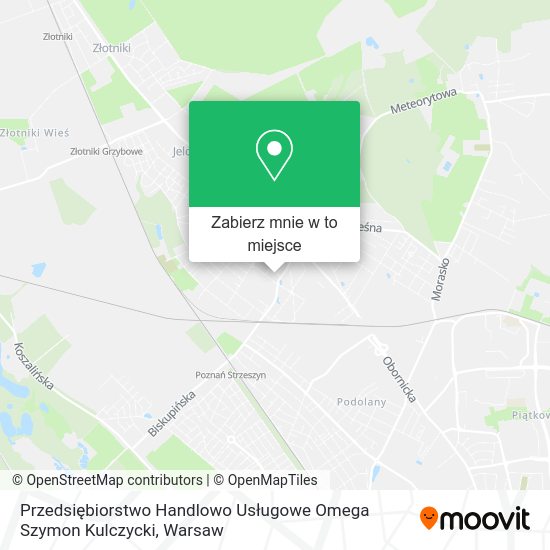 Mapa Przedsiębiorstwo Handlowo Usługowe Omega Szymon Kulczycki